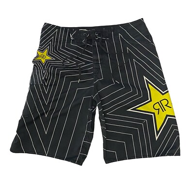 Fox Racing Rockstar Energy Board Shorts Swim Trunks Men's Size 33