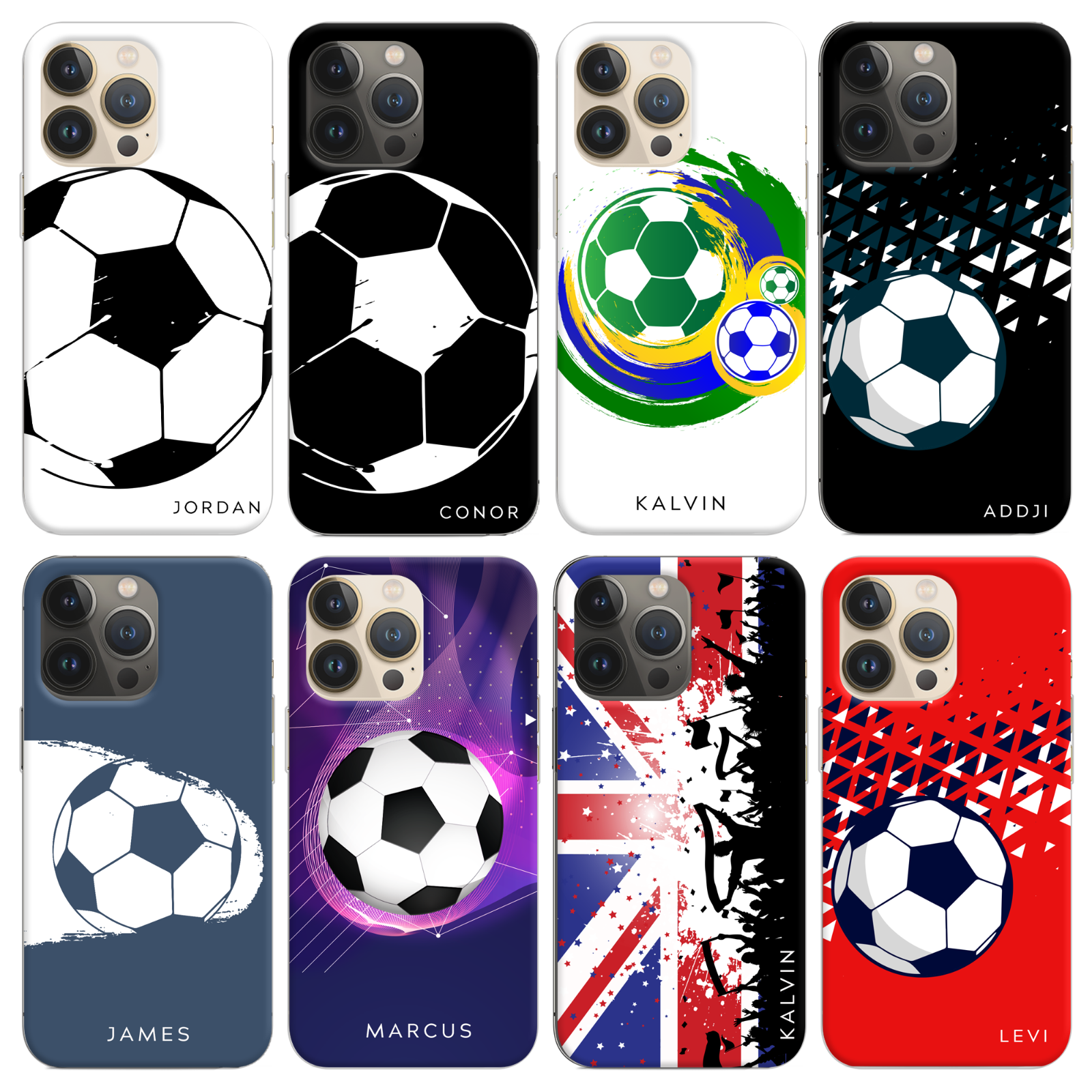 Football Boy Personalised Phone Case Silicone Cover For iPhone 14 12 13 11 15 16