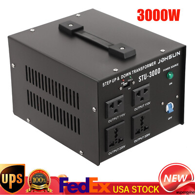 3000W Step Up/Down Transformer Voltage Converter 110V to 220V 220V to 110V USB
