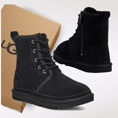 UGG Neumel II Hi Boys Shearling Zipper High Chukka Boots Black SELECT SIZE NEW