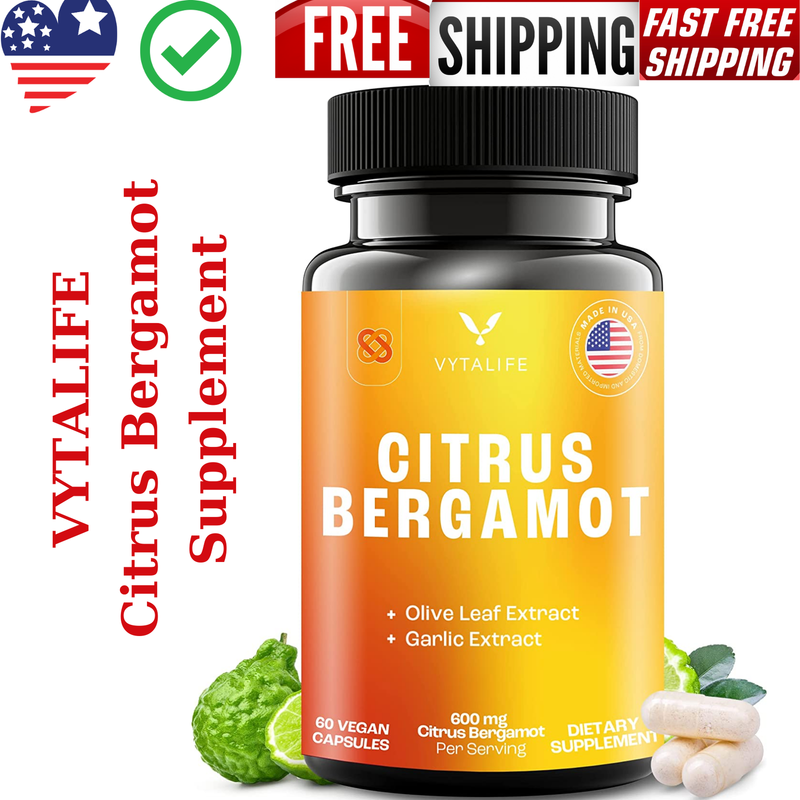 VYTALIFE Citrus Bergamot Supplement - Citrus Bergamot Capsules with Olive Leaf &