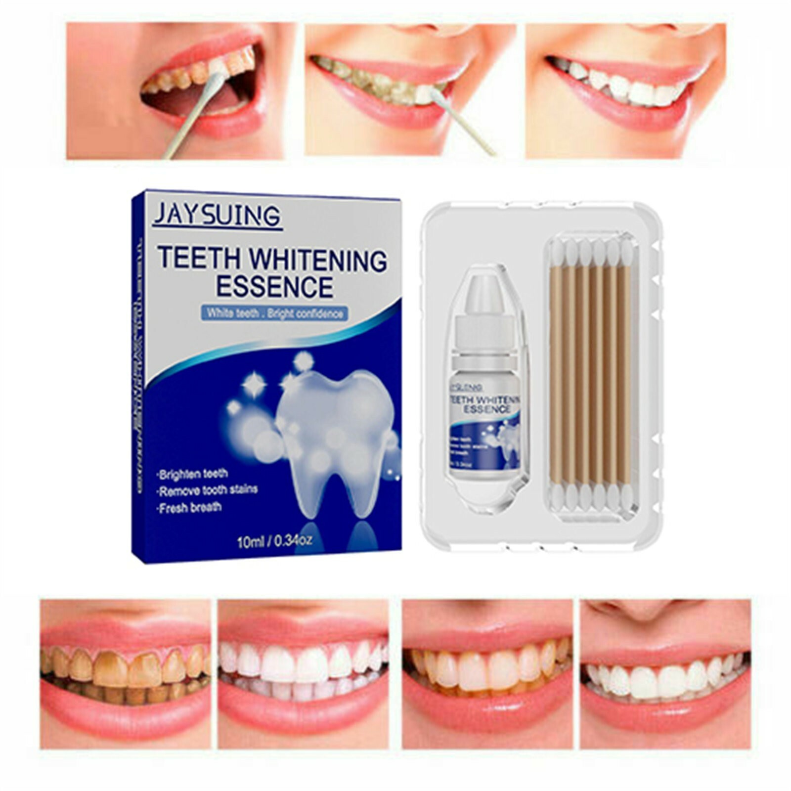 Teeth Whitening Gel Paint Polish Instant Strong White Tooth Stain Removal Care