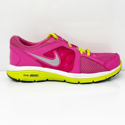 Nike Girls Dual Fusion Run 525593-600 Розовые кроссовки для бега, размер 7 лет