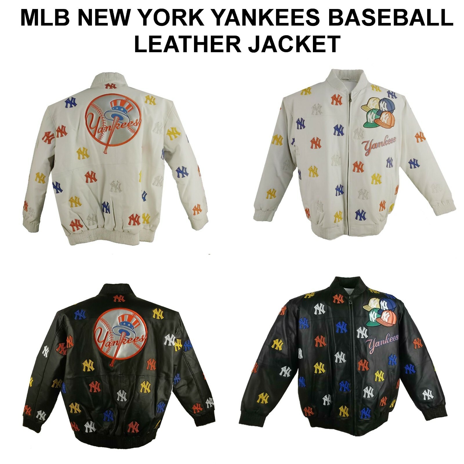 Vintage, MLB NEW YORK YANKEES LEATHER JACKET BASEBALL
