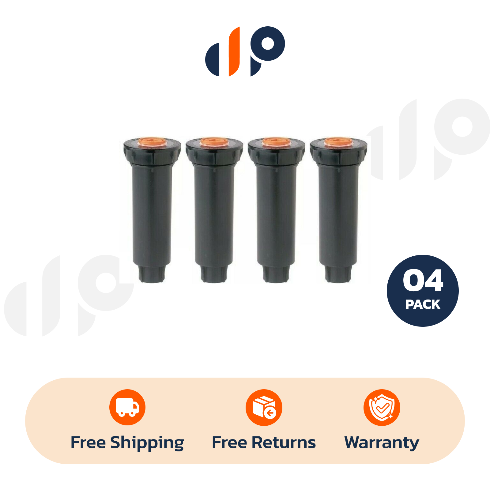 Rain Bird 1800 Professional 4in Pop-up Spray Head Sprinkler 1804 No Nozz-4 PACK
