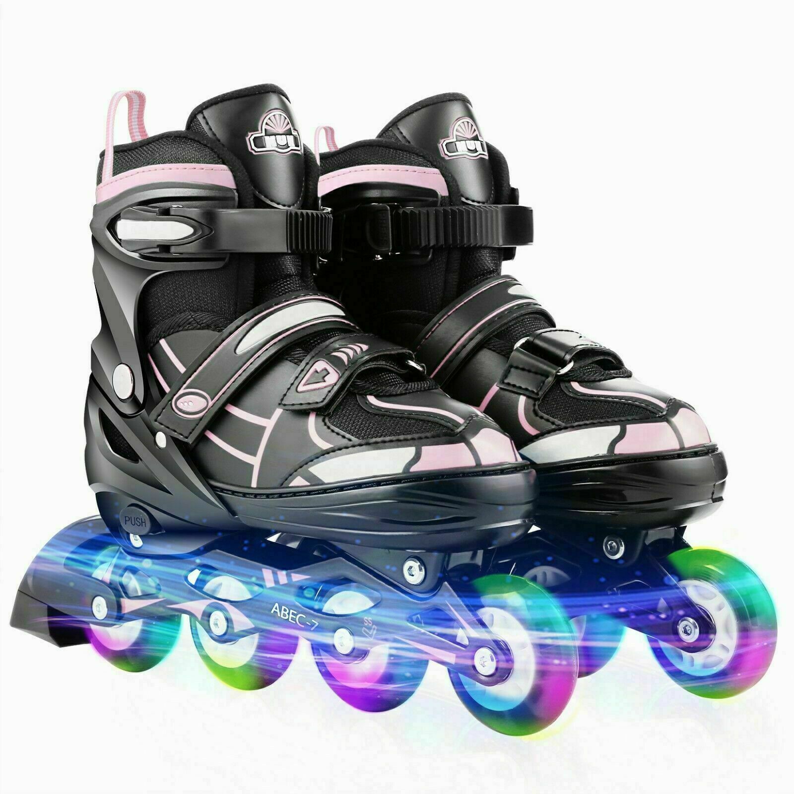 LED Kinder Inlineskates Inliner Rollschuhe Größe 31-42 Inline Skates t 18