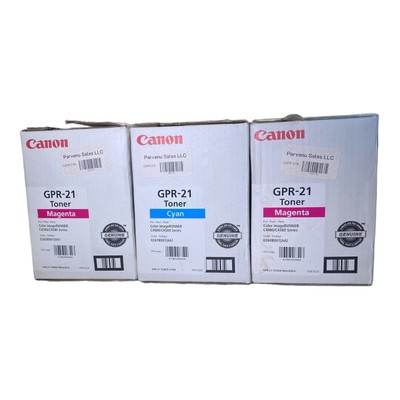 Canon GPR 21 toners, 2 Magenta And 1 Cyan New 2 New,1 New Open Box Authentic