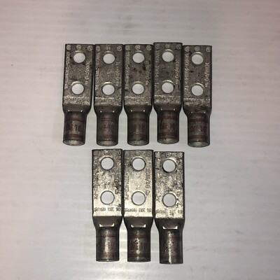 8 Brown 2 AWG FLEX compression Lug 2 Hole 1/4'' Bolt 3/4''