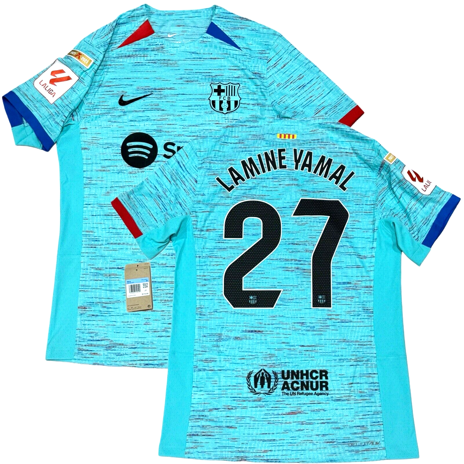 2023/24 Barcelona Authentic Third Jersey #27 Lamine Yamal