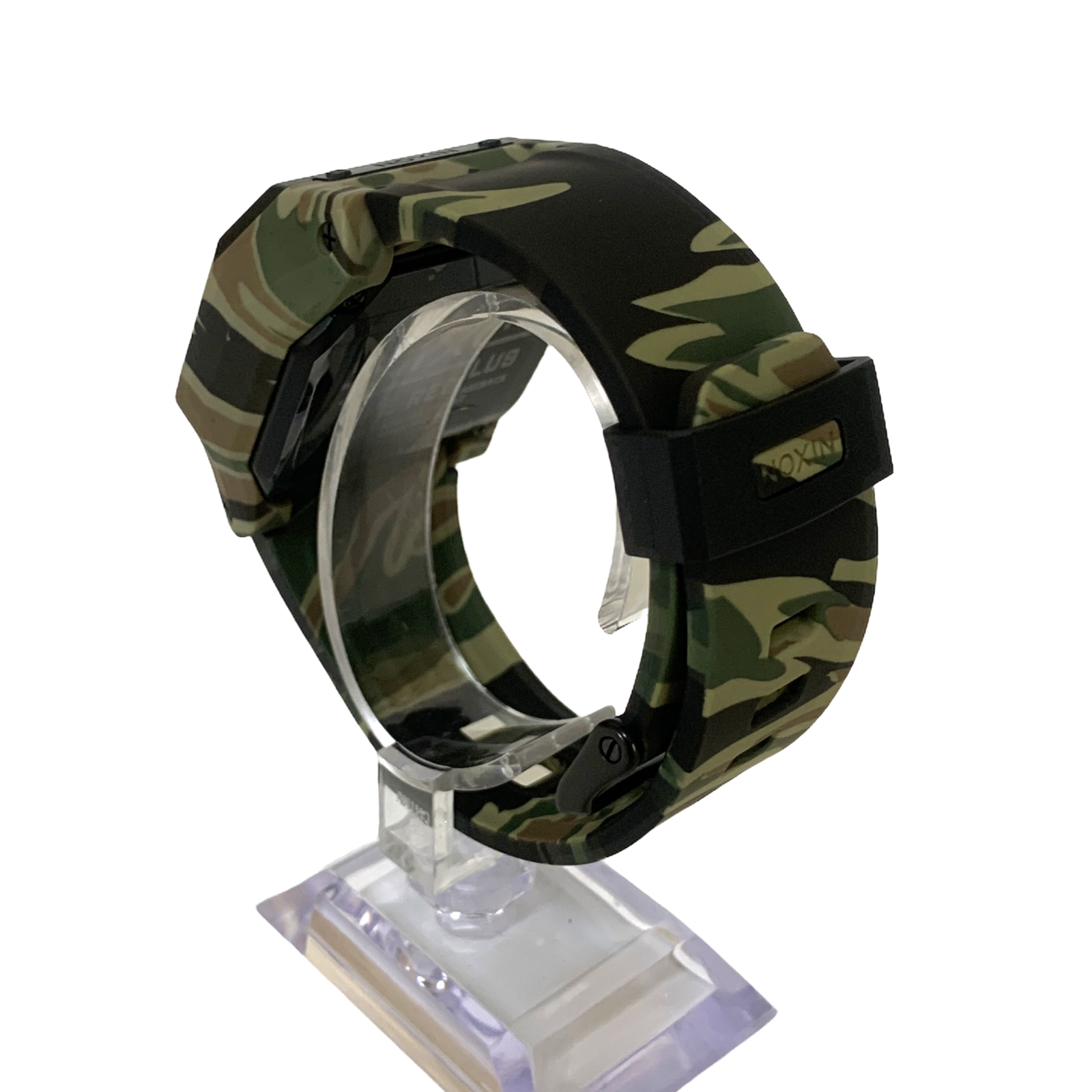Pre-owned Nixon Regulus Men's Digital Watch Qz Military Camouflage Resin Silicone Band