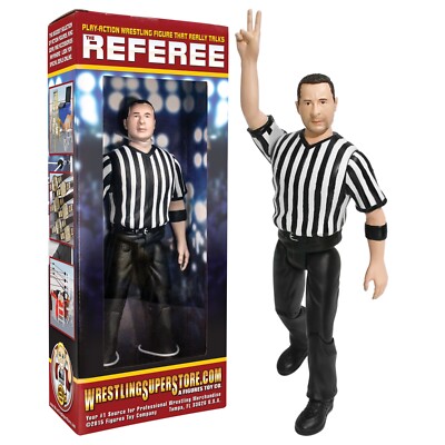 Three Counting & Talking Wrestling Referee Figure For WWE & AEW Action Figures