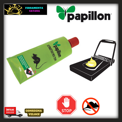Esca per Topi Ratti Attrattivo Pasta 100 gr Pronto all'uso Papillon NO VELENO