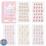 Laza 120pcs Children Nails Press On Pre-glue Full Cover Nail Tips Kit Glitter Gradient Color Rainbow Short Artificial False Nail Kits Lovely Christmas Gift for Children Kids Girls - Rainbow Flower