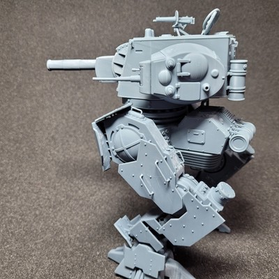 KV2 Mech 1/35 scale - 3D DLP printed model kit unassembled with support