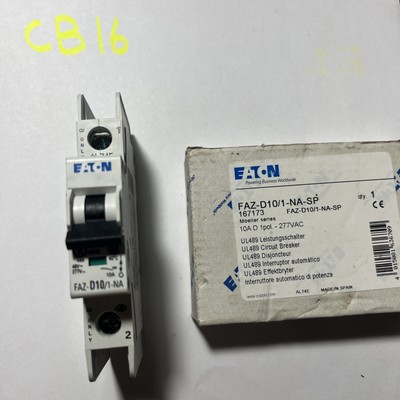 EATON FAZ-D10/1-NA-SP MINIATURE CIRCUIT BREAKER 10A 277V 1P, (NEW)