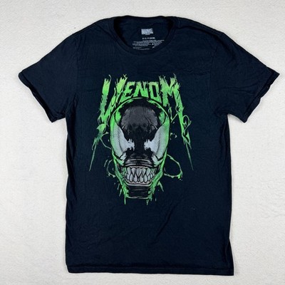 Marvel Venom Graphic T-Shirt Kids Small Black Neon Green Mad Engine Tee