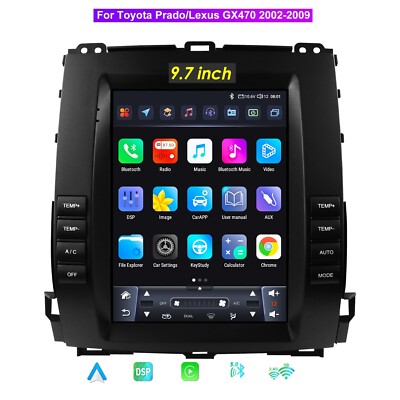 9.7''Android13 Car Radio GPS CarPlay BT For Toyota Land Cruiser Prado Lexus GX470