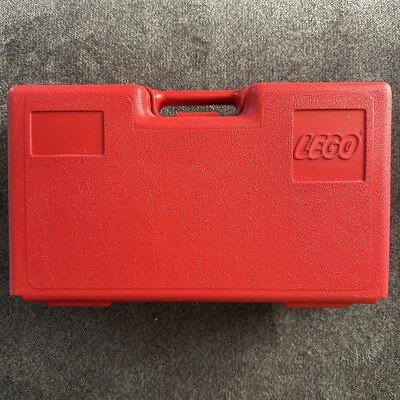 LEGO hard plastic storage carrying case 80's made USA 17'' x 10'' x 5'' red