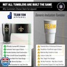 Team Fan Apparel NFL 30oz Gameday Stainless Steel Tumbler, Insulated For Hot and Cold, Slider Lid, Silicone Grip, Officially Licensed (New Orleans Saints - Black)