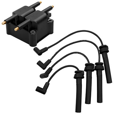 Ignition Coil & Spark Plug Wire For 01-10 Chrysler PT Cruiser Dodge Stratus Jeep