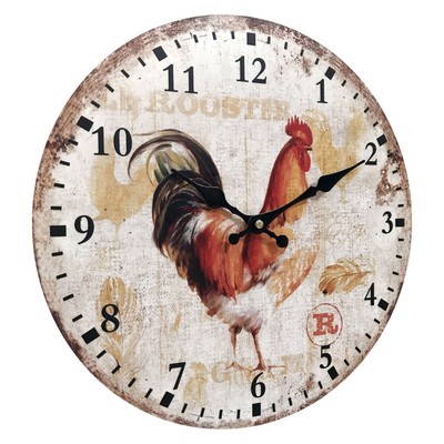 Creative Motion Industries Rooster 13 in. Wall Clock