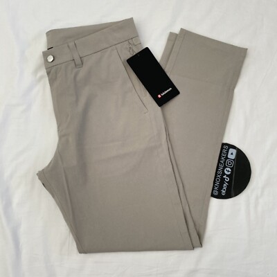 Lululemon Commission Pant Slim 32''L WovenAir RWLI Raw Linen Beige Men's Size 30