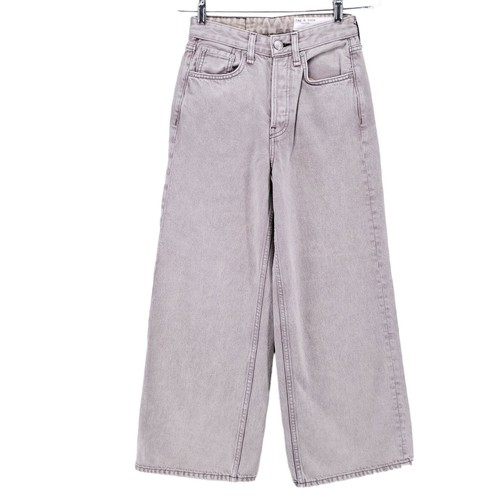 NEW rag & bone Maya High Rise Ankle Wide Leg Jeans in DUST Size 24