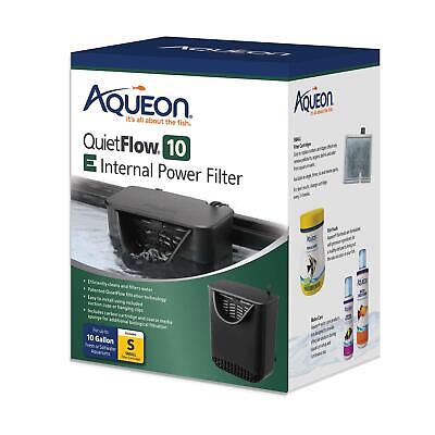 Aqueon QuietFlow 10 E Internal Aquarium Fish Tank Power Filter Small For Up T