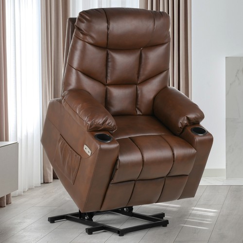 For Elderly, Leather Recliner Chair W Massage