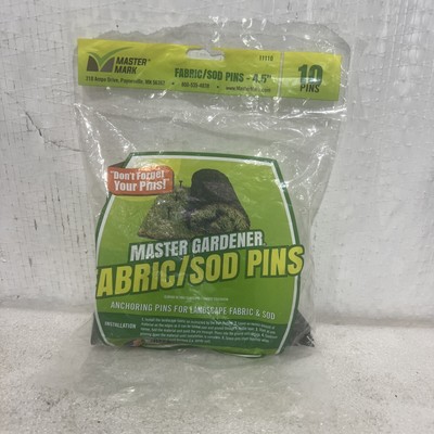 Master Mark Fabric/Sod Anchoring Pins Plastic 4.5'' 11110,#10,New,Free Ship 