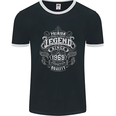 Premium Legend 57Th Birthday 1969 Uomo Ringer T-Shirt FotL
