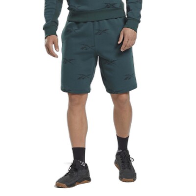 Reebok Shorts Men's 2XL Green Identity Vector Fleece New