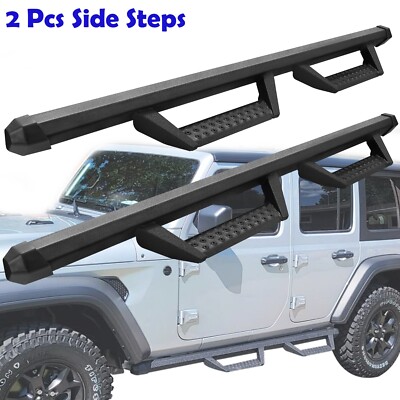 3 INCH RUNNING BOARDS NERF BAR STEP DROP FOR 2018-2024 JEEP WRANGLER JL 4 DOOR