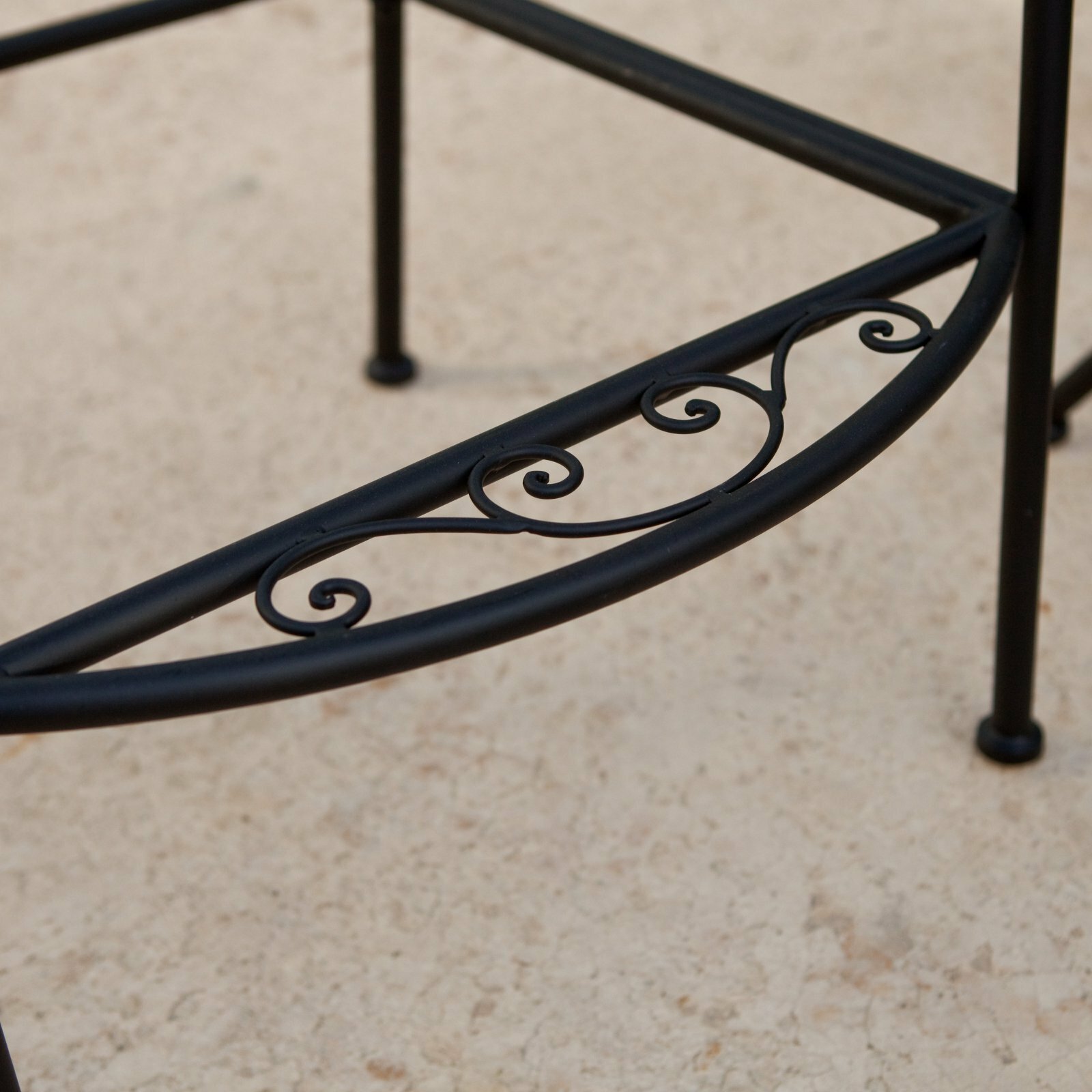Outdoor Backyard Capri Wrought Iron Outdoor Bar Stool by ... Outdoor Backyard Capri Wrought Iron Outdoor Bar Stool by ... on Belham Living Capri Wrought Iron Outdoor Bistro Set By Woodard id=65583