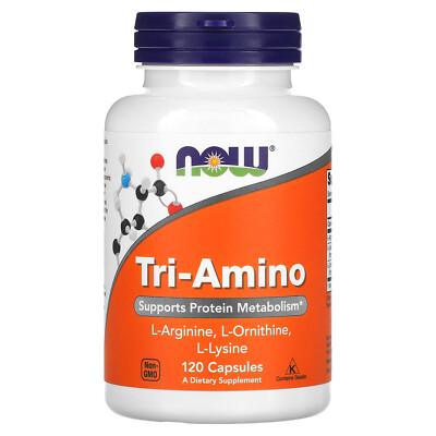 Now Foods Tri-Amino 120 Capsules GMP Quality Assured