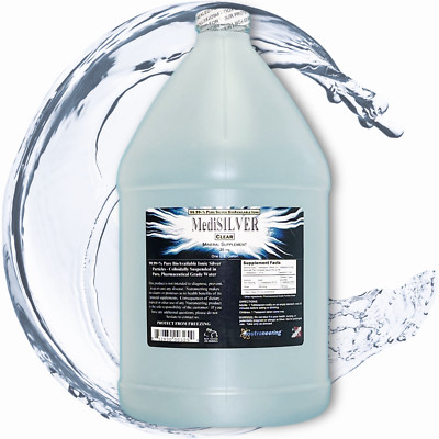 MediSILVER  CLEAR Immunity Support True Free-Ionic Silver Ag++ Nutrient: 1 Gal