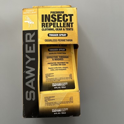 Sawyer Insect Repellent Odorless Permethrin Clothing, Gear & Tents SP657 24 Oz
