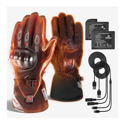 BORLENI Guanti Riscaldati Moto 3000mAh Ricaricabili Impermeabili Touchscreen