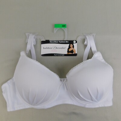 Bobbie Brooks Microfiber Full Coverage Underwire Bra - 42C, White #6797