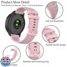 TopPerfekt Sport Band Compatible with Garmin Venu 4 41mm/3S/2S Quickfit Wristband, 18MM Silicone Adjustable Strap Replacement for Vivoactive 4S, Vivomove 3S, Forerunner 265S/255S Music-Rose Pink 18mm