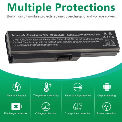 ✅Laptop Battery For Toshiba Satellite L745 L750 L755 L755D PA3817U-1BRS /Charger