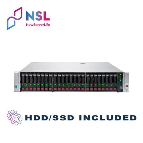 HP DL380 Gen9 24SFF 2x E5-2698v3 2.3GHz =32C 64GB P440AR 2x 1.2TB SAS 4xRJ45