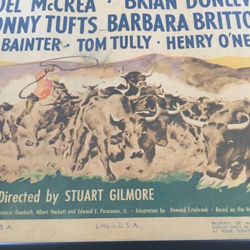 The Virginian Movie Movie Lobby Card Window Size Paramount 1946 Vintage Framed