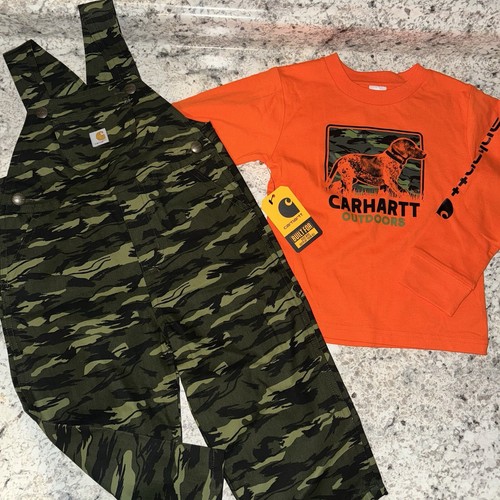 Carhartt KID'S MichiganChoreCoat 迷彩カモフラ Carhartt [キッズ] カーハート Tシャツ 長袖 ロンT 子供服