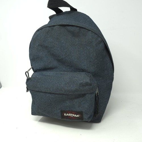 Vintage EASTPAK Small Day Pack Blue Canvas Backpack MADE IN