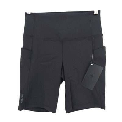 NWT ARC'TERYX Essent High Rise Shorts Stretch Pull On 8" Black Women's 8