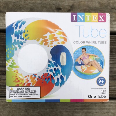 Intex 48'' Tube Pool Toy Lake Float Large With Handles Boat Beach NEW