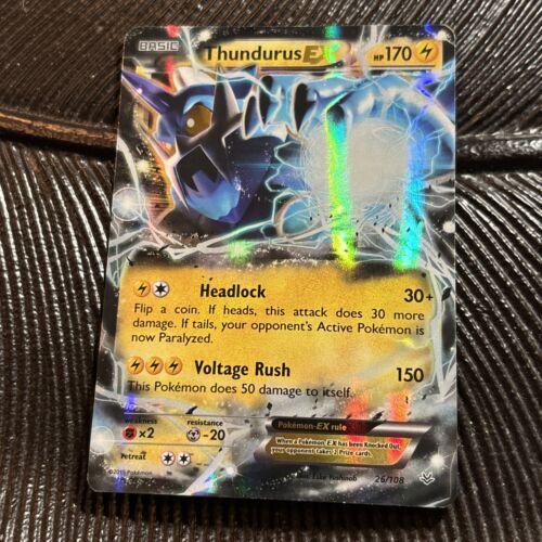 Thundurus EX - 26/108 Roaring Skies Ultra Rare Holo Pokemon Thundurus EX - 26/108 Roaring Skies Ultra Rare Holo Pokemon
