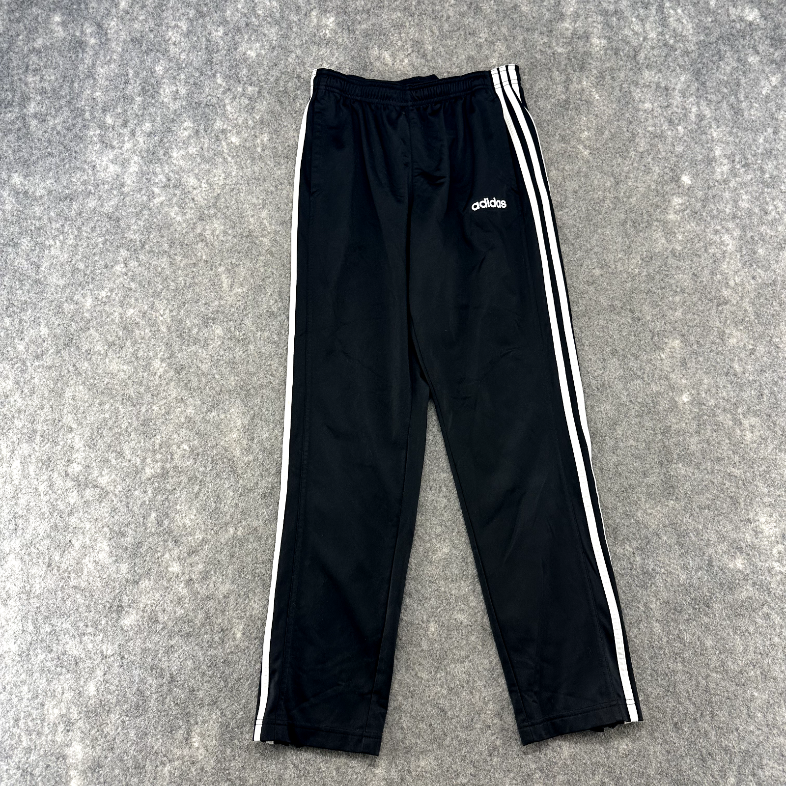 Mens Medium Black White Classic Stripe Mesh Logo