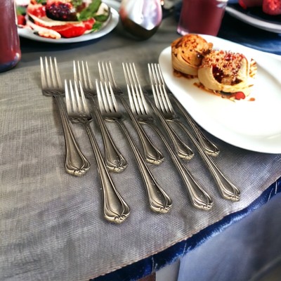 Lenox Alcott  9 Salad Forks 18/10 Stainless Flatware 7 1/8'' Length